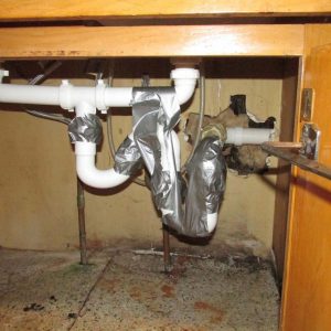 Under sink plumbing