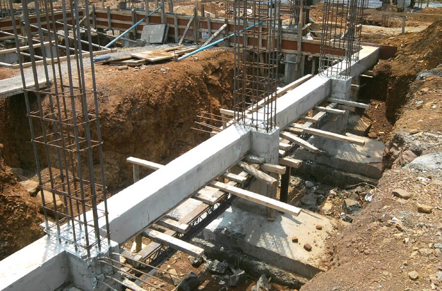 Construction foundation frame