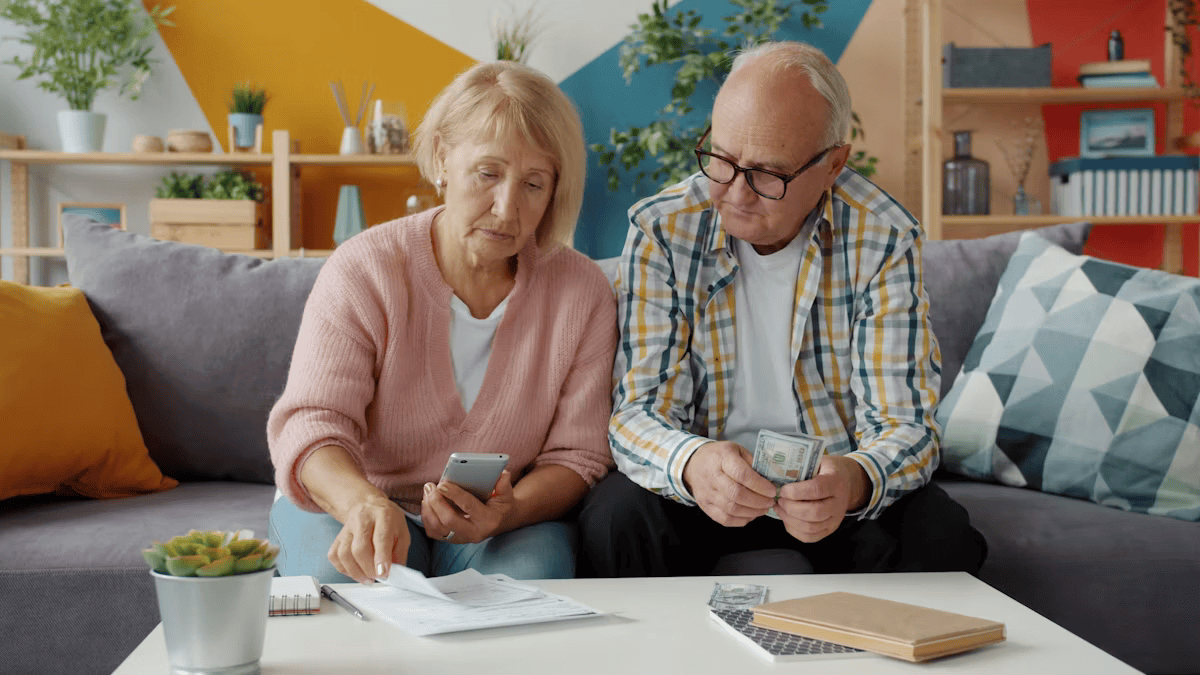Older couple planning life insurance